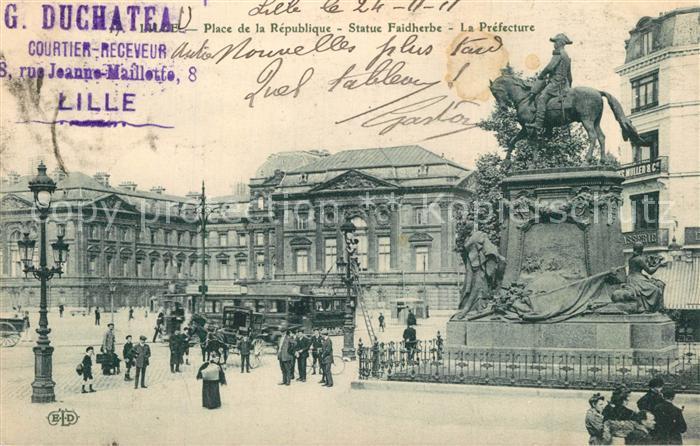 Lille Nord Place de la Republique Statue Faidherbe Prefecture