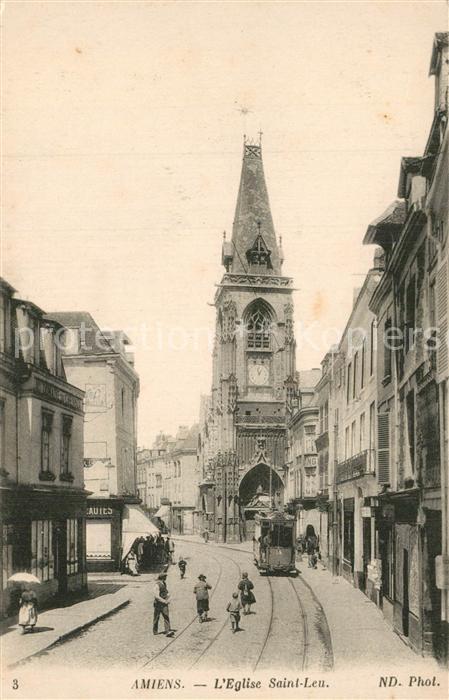 Amiens Eglise Saint Leu Strassenbahn