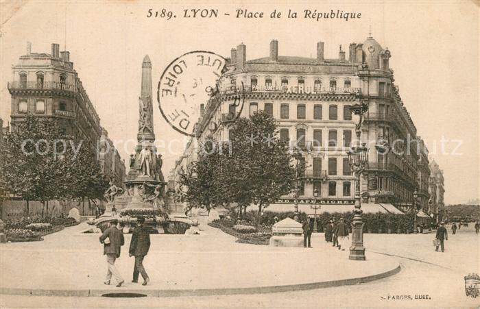 Lyon France Place de la Republique