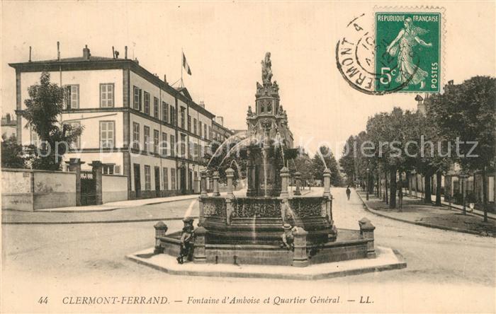 Clermont Ferrand Puy de Dome Fontaine d`Amboise et Quartier General
