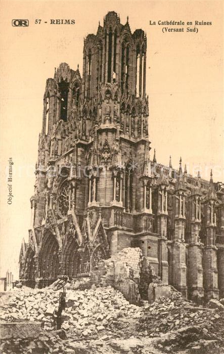 Reims Champagne Ardenne Cathedrale en Ruines