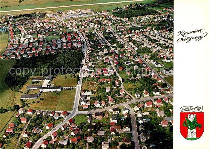 Klagenfurt Woerthersee Fliegeraufnahme Weizenegger Siedlung