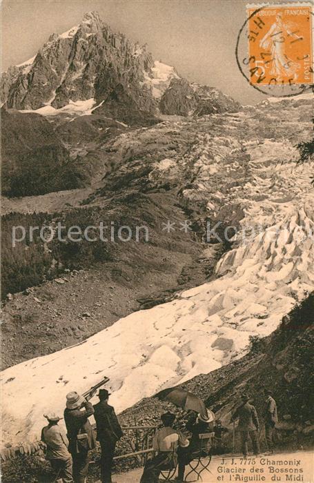 Chamonix Glacier des Bossons et l’Aiguille du Midi