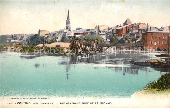 Coutras Vue generale prise de la Dronne