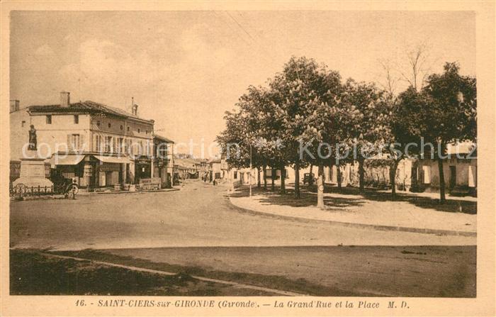 Saint-Ciers-sur-Gironde La Grand Rue et la Place