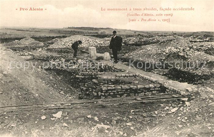 Pro Alesia Le monument a trois absides facade occi