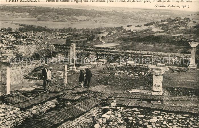 Pro Alesia Atrium du Monument a crypte Vue d’ensemble prise du Sud Au dernier pl