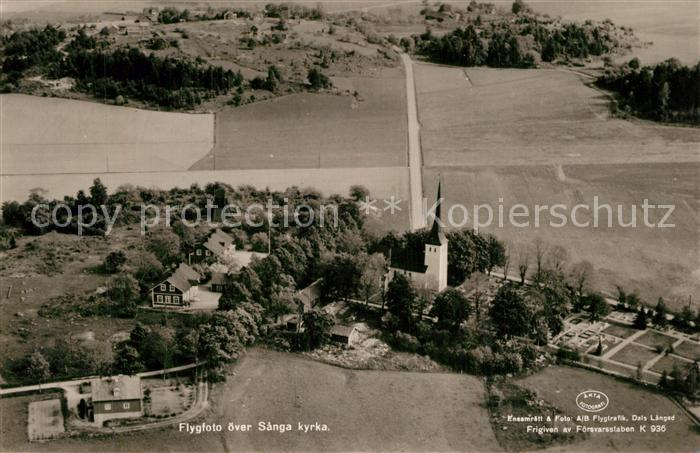 Stockholm Flygfoto oever Sanga kyrka