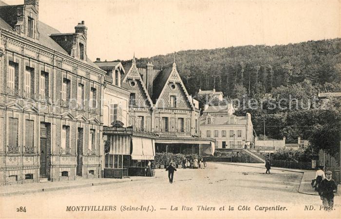 Montivilliers La Rue Thiers et la Cote Carpentier