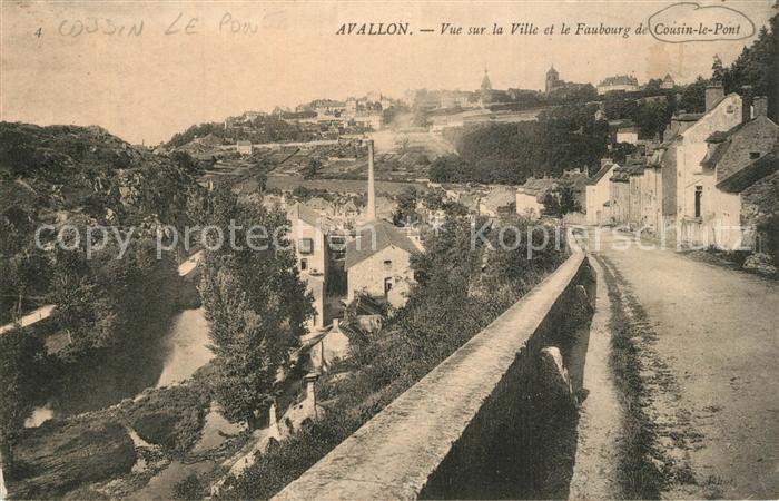 Avallon Vue sur la Ville et le Faubourg Cousin le Pont