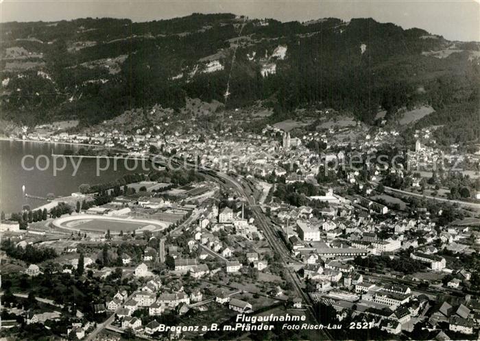 Bregenz Bodensee Fliegeraufnahme mit Pf?nder