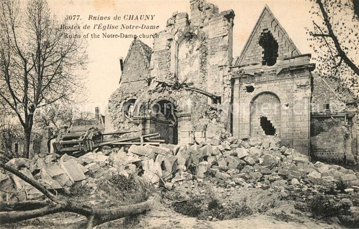 Chauny Aisne Restes de l’Eglise Notre Dame
