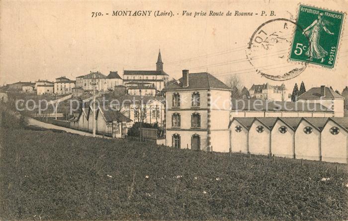 Montagny  Loire Vue prise Route de Roanne