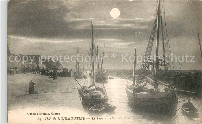 Ile de Noirmoutier Le Port au clair de lune
