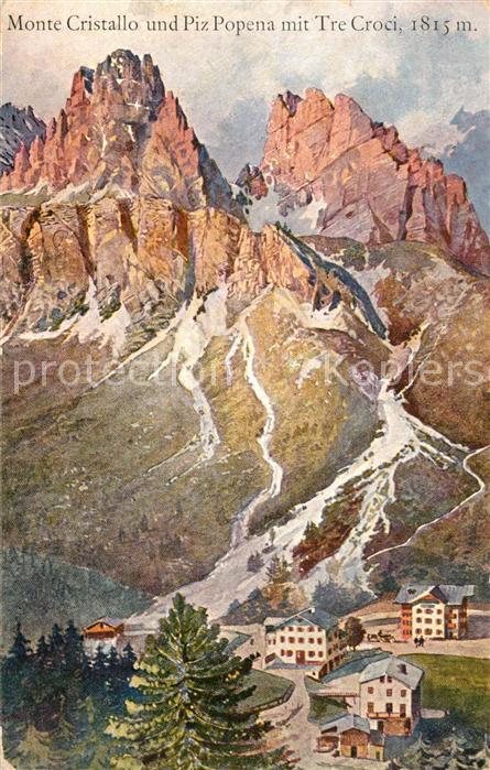 Monte Cristallo und Piz Popena mit Tre Croci