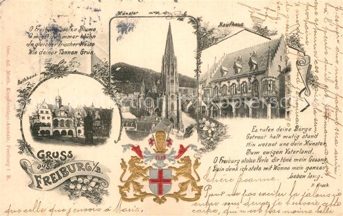 Freiburg Breisgau Rathhaus Muenster Kaufhaus