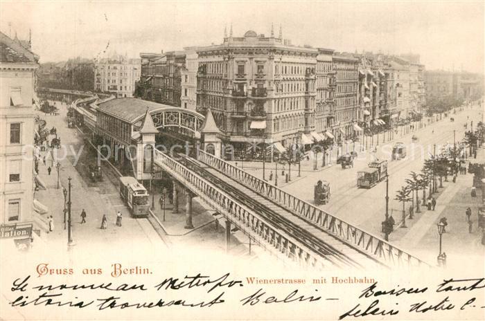 BERLIN  CITY Wienerstrasse mit Hochbahn