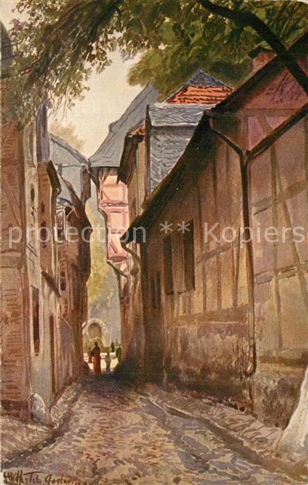 Goslar In der Muenzgasse Aquarell