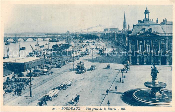 Bordeaux Vue prise de la Bourse