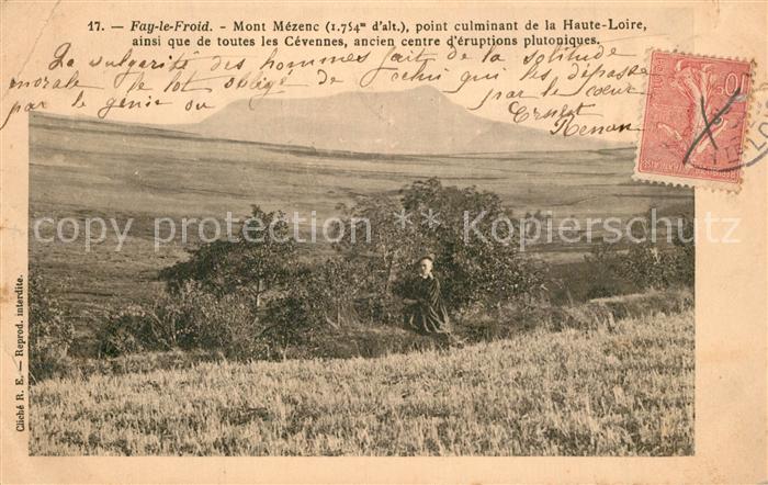 Fay-le-Froid Mont Mezenc point culminant de la Haute