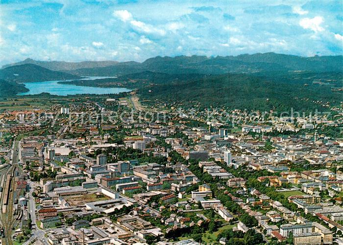 Klagenfurt Woerthersee Fliegeraufnahme