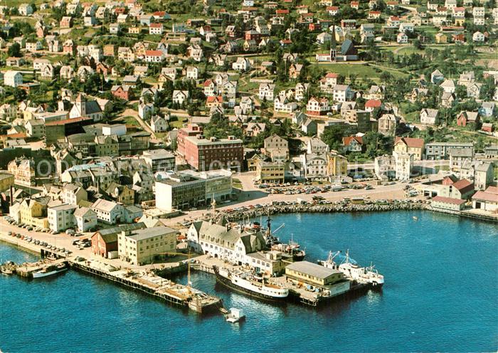 Harstad Parti fra havna Fliegeraufnahme