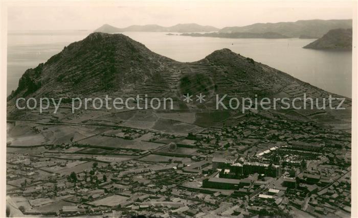Copacabana Titicaca Bolivia Lago Titicaca Wallfahrtsort Fliegeraufnahme