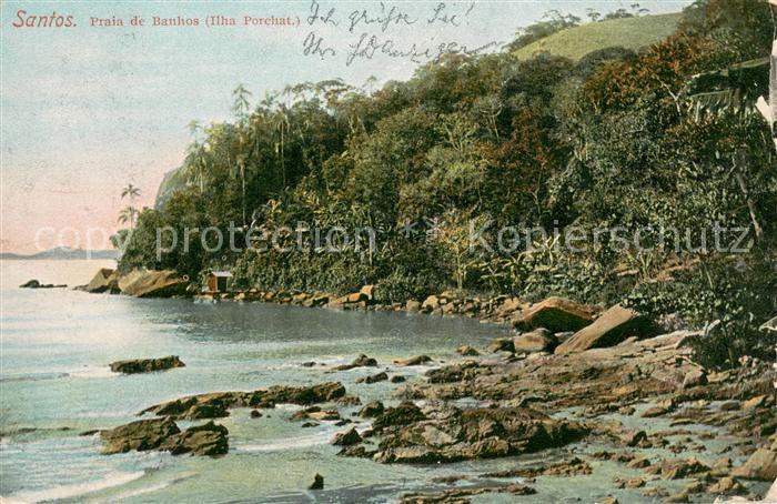Santos Brazil Praia de Bauhos Ilha Porchat