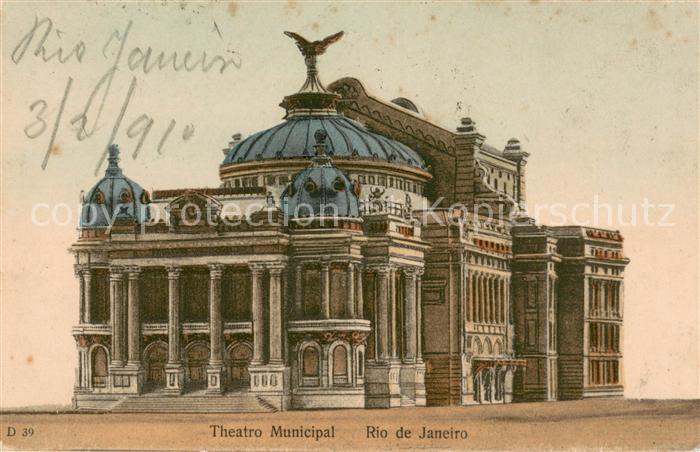 Rio de Janeiro Theatro Municipal Illustración
