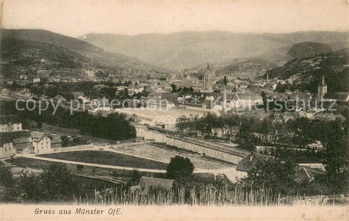 Muenster Haut Rhin Elsass Panorama