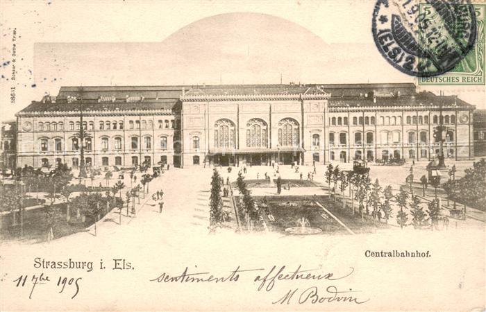 Strassburg Elsass Zentralbahnhof La Gare