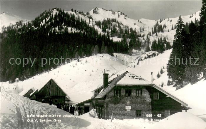Donnersbach Moersbachhuette Winterlandschaft Alpen