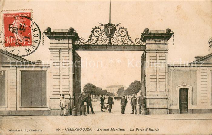 Cherbourg Arsenal Maritime Porte d entrée