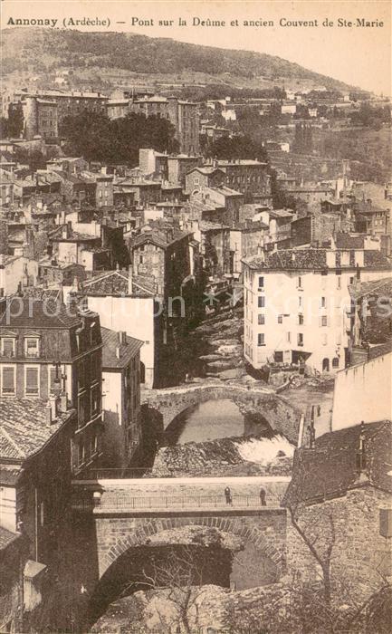 Annonay Pont sur la Deûme et ancien Couvent de Sainte Marie