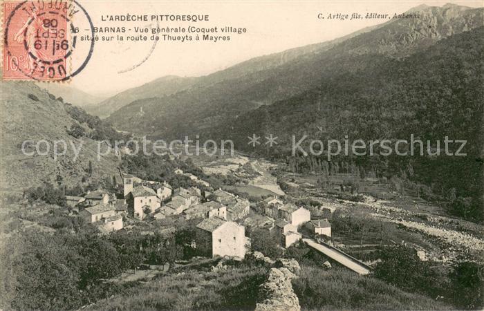 Barnas Vue Generale Village Route de Thueyts a Mayres