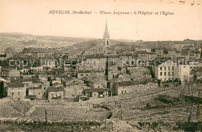 Joyeuse Vue d ensemble Hôpital Eglise