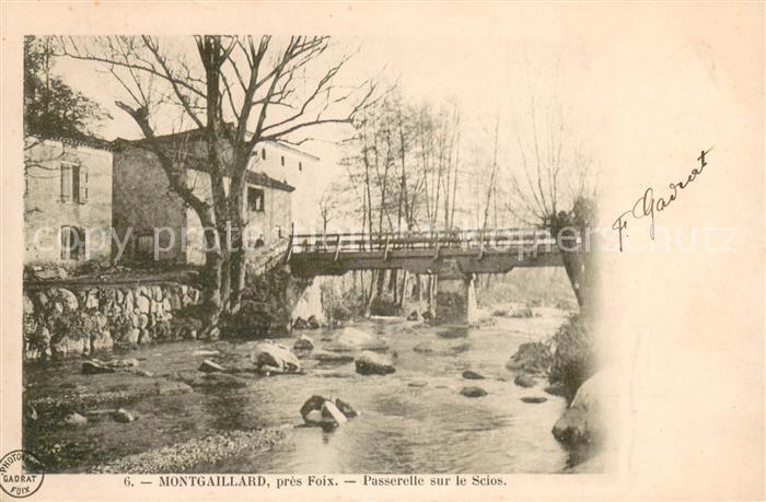Montgaillard Ariege Passerelle sur le Scios