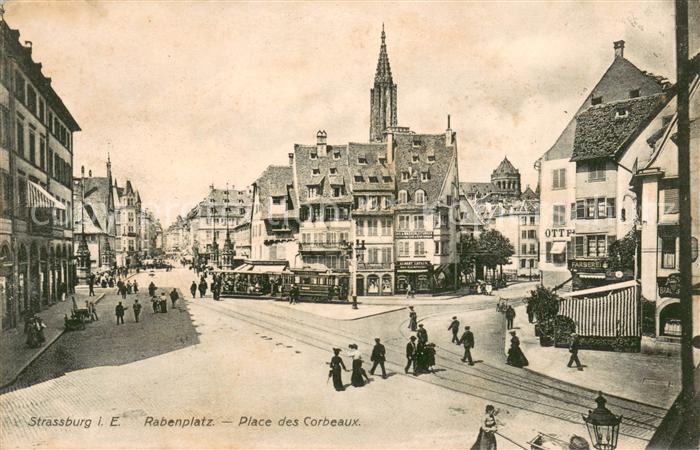 Strassburg Elsass Place des Corbeaux Rabenplatz