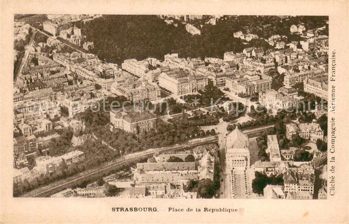 Strasbourg Alsace Place de la République vue aérienne