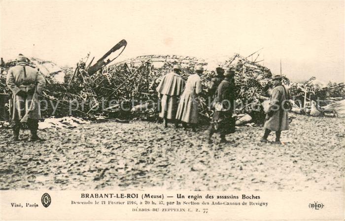 Brabant-le-Roi Un engin des assassins Boches Restes du Zeppelin