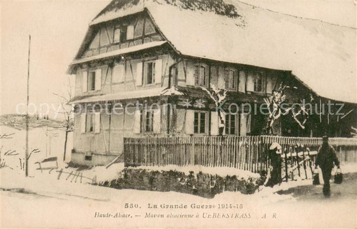 Ueberstrass Maison alsacienne en hiver Grande Guerre 1914-15