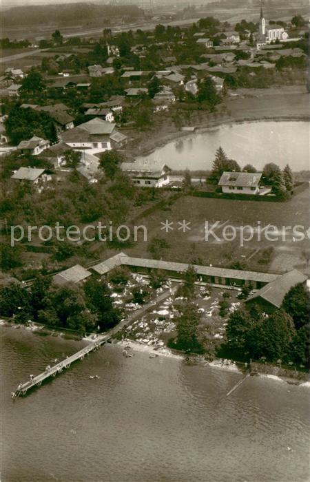Chieming Chiemsee Strandbad Fliegeraufnahme