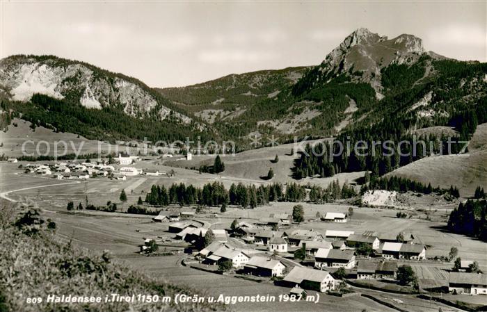 Haldensee Panorama gegen Graen und Aggenstein Allgaeuer Alpen