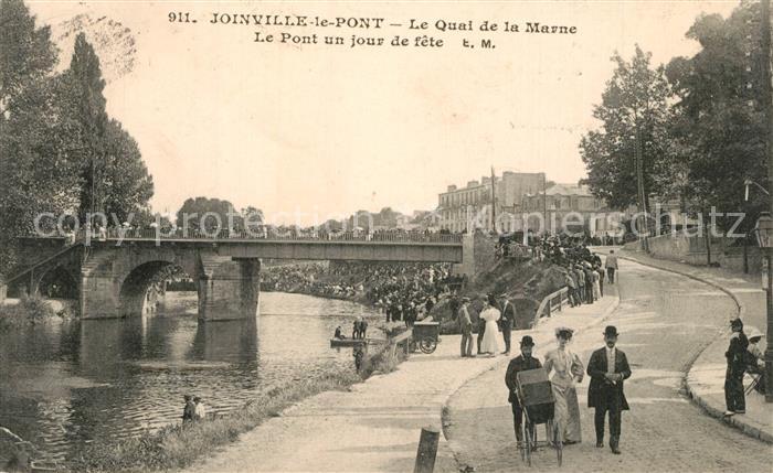 Joinville-le-Pont Quai de la Marne Pont Jour de fête
