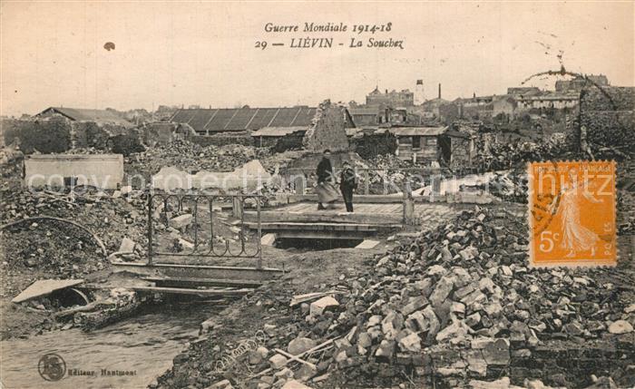 Lievin La Souchez Guerre Mondiale 1914-18 Ruin