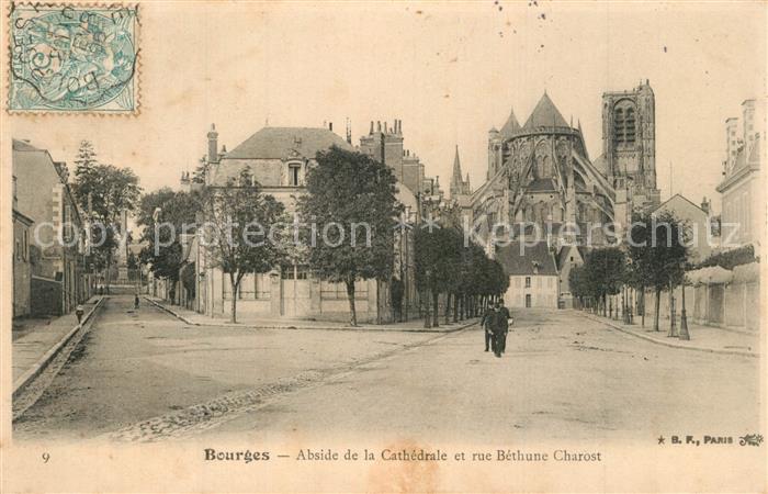 Bourges Abside de la Cathedrale Rue Béthune Charost