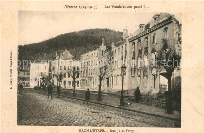 Raon-l Etape Vosges Rue Jules Ferry Les Vandales ont passé...