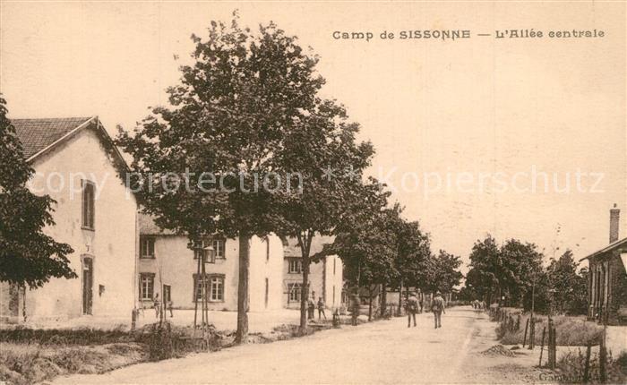 Sissonne Aisne Allée centrale du camp