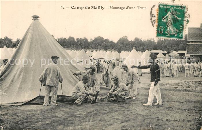 Camp de Mailly Momtage d_une tente