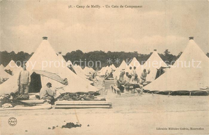 Camp de Mailly Un coin de campement